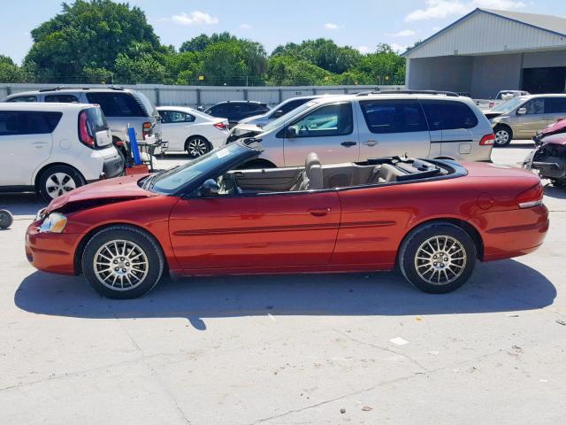 1C3EL55R94N342870 - 2004 CHRYSLER SEBRING LX RED photo 9