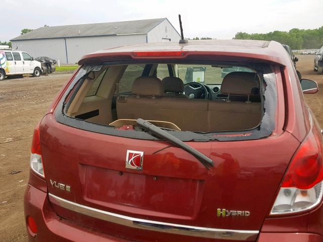 3GSCL93Z19S521631 - 2009 SATURN VUE MAROON photo 9