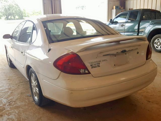 1FAHP56S93A144218 - 2003 FORD TAURUS SEL WHITE photo 3