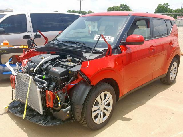 KNDJ23AU9L7036900 - 2020 KIA SOUL LX RED photo 2