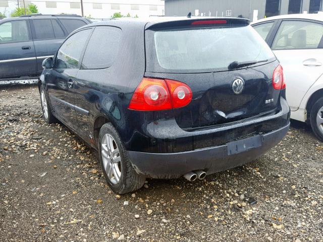 WVWBR71K27W144423 - 2007 VOLKSWAGEN RABBIT BLACK photo 3