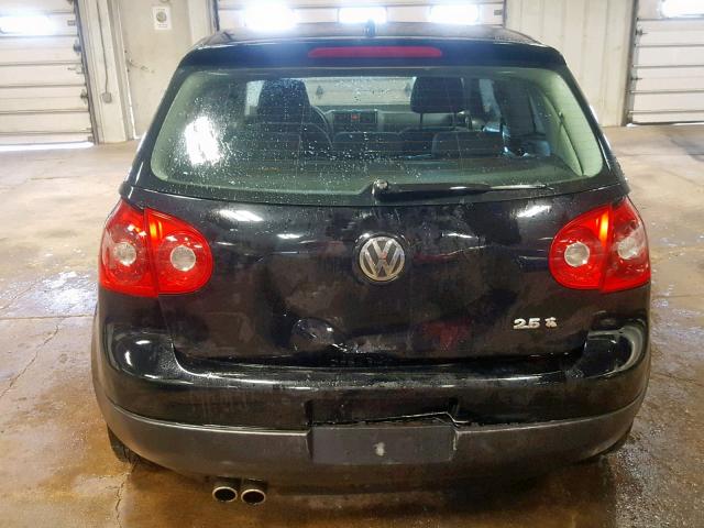 WVWBR71K27W144423 - 2007 VOLKSWAGEN RABBIT BLACK photo 9