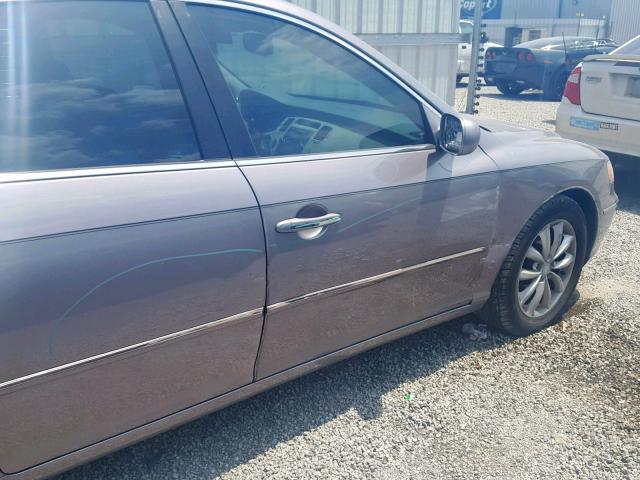 KMHFC46F76A034164 - 2006 HYUNDAI AZERA SE GRAY photo 9