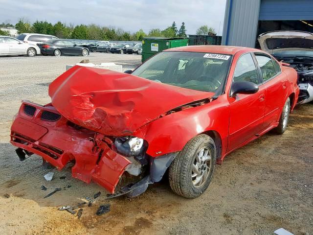 1G2NF52E14C138021 - 2004 PONTIAC GRAND AM S RED photo 2