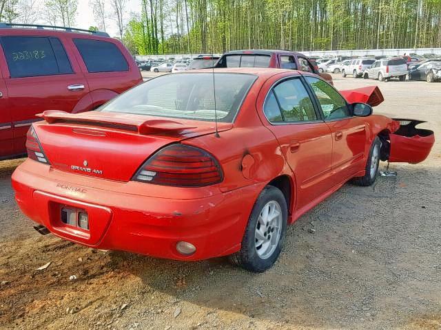 1G2NF52E14C138021 - 2004 PONTIAC GRAND AM S RED photo 4