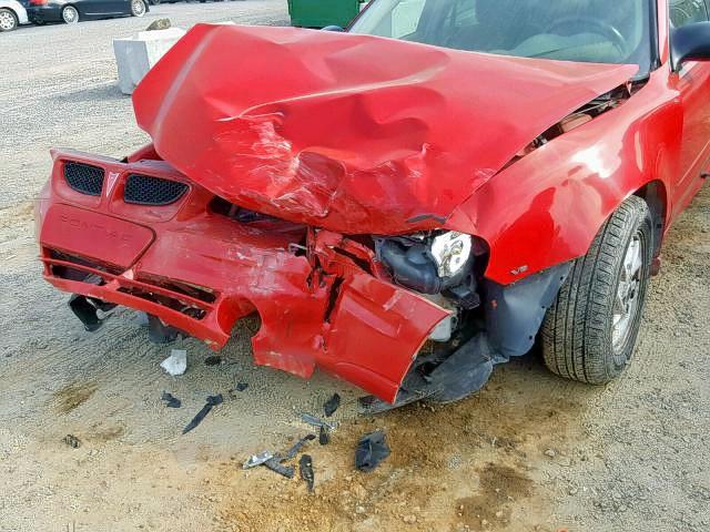 1G2NF52E14C138021 - 2004 PONTIAC GRAND AM S RED photo 9