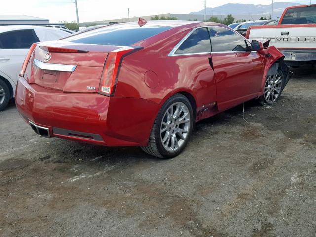 1G6DK1ED1B0126063 - 2011 CADILLAC CTS PERFOR RED photo 4