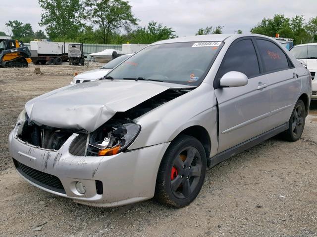 KNAFE221195027010 - 2009 KIA SPECTRA EX SILVER photo 2