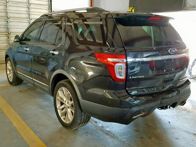 1FM5K7F85DGA69944 - 2013 FORD EXPLORER L BLACK photo 3