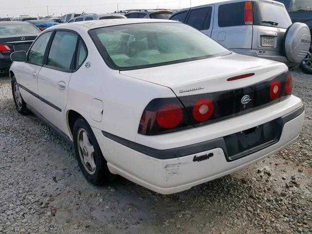 2G1WF52E849249505 - 2004 CHEVROLET IMPALA WHITE photo 3