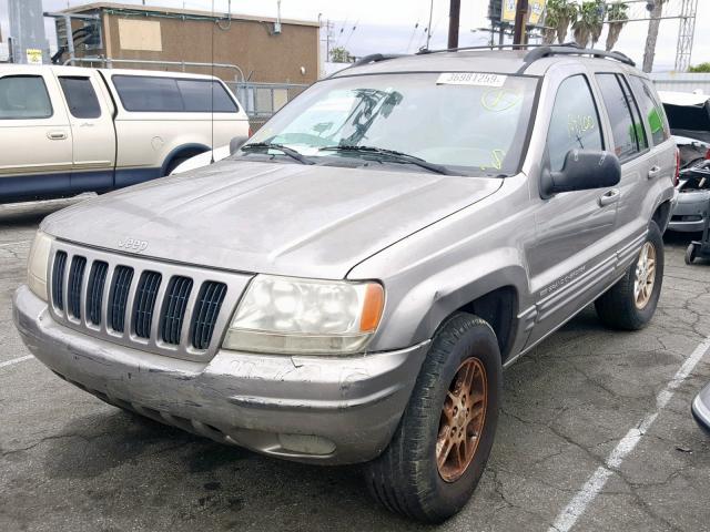 1J4G268S2XC768566 - 1999 JEEP GRAND CHER GRAY photo 2