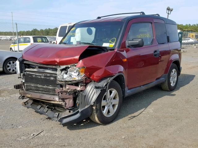 5J6YH2H77BL005264 - 2011 HONDA ELEMENT EX RED photo 2