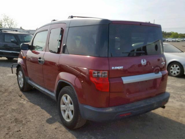 5J6YH2H77BL005264 - 2011 HONDA ELEMENT EX RED photo 3