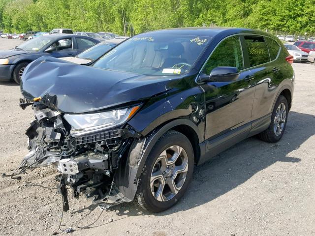 2HKRW2H87HH670185 - 2017 HONDA CR-V EXL BLACK photo 2