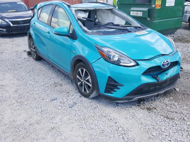 JTDKDTB37J1618627 - 2018 TOYOTA PRIUS C BLUE photo 1