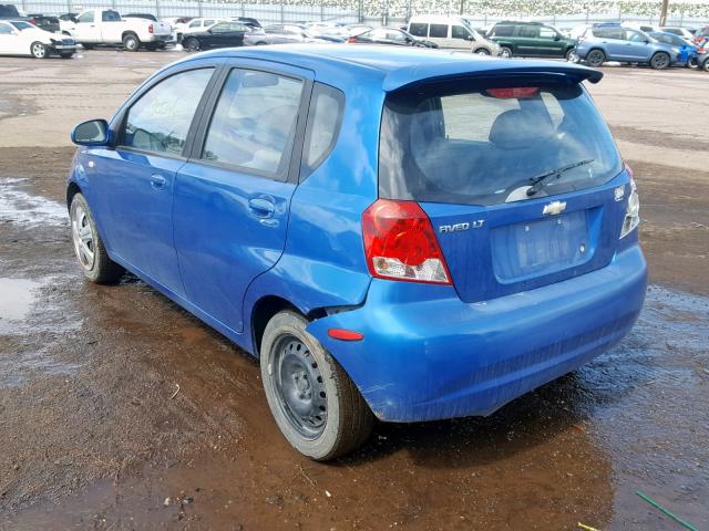 KL1TG626X5B308549 - 2005 CHEVROLET AVEO LT BLUE photo 3