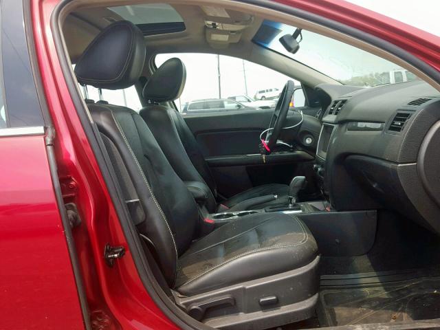 3FAHP0JA1AR301938 - 2010 FORD FUSION SEL RED photo 5