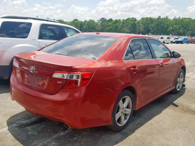 4T1BF1FK7CU605678 - 2012 TOYOTA CAMRY BASE RED photo 4