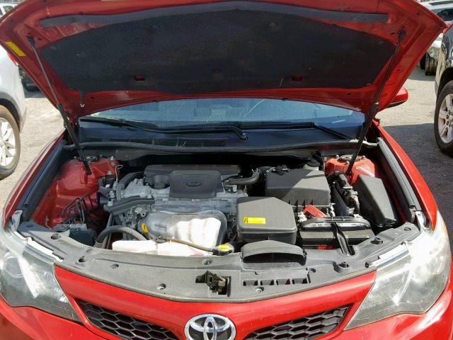 4T1BF1FK7CU605678 - 2012 TOYOTA CAMRY BASE RED photo 7