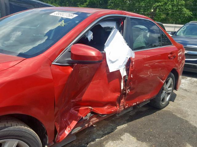 4T1BF1FK7CU605678 - 2012 TOYOTA CAMRY BASE RED photo 9