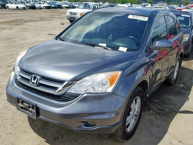 JHLRE4H71BC010655 - 2011 HONDA CR-V EXL GRAY photo 2