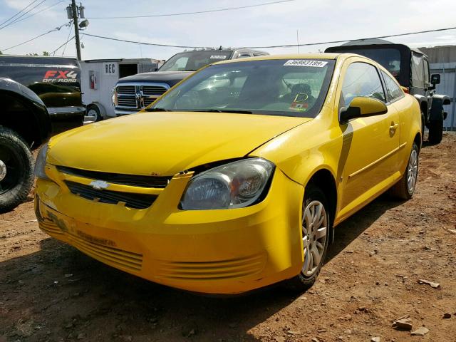 1G1AT18H397146661 - 2009 CHEVROLET COBALT LT YELLOW photo 2