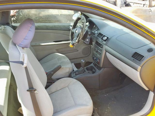 1G1AT18H397146661 - 2009 CHEVROLET COBALT LT YELLOW photo 5