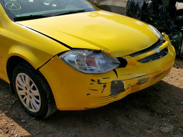 1G1AT18H397146661 - 2009 CHEVROLET COBALT LT YELLOW photo 9