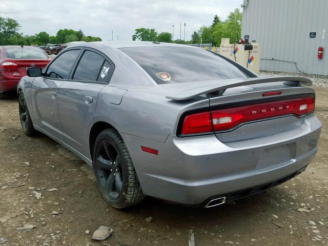 2C3CDXHG9EH210941 - 2014 DODGE CHARGER SX SILVER photo 3