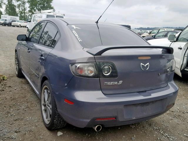 JM1BK323771628265 - 2007 MAZDA 3 S GRAY photo 3