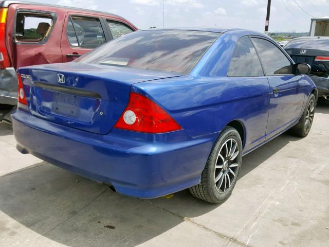 1HGEM21194L051757 - 2004 HONDA CIVIC DX V BLUE photo 4