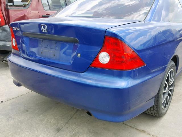 1HGEM21194L051757 - 2004 HONDA CIVIC DX V BLUE photo 9