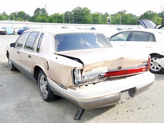 1LNLM83W9NY622973 - 1992 LINCOLN TOWN CAR C GOLD photo 3