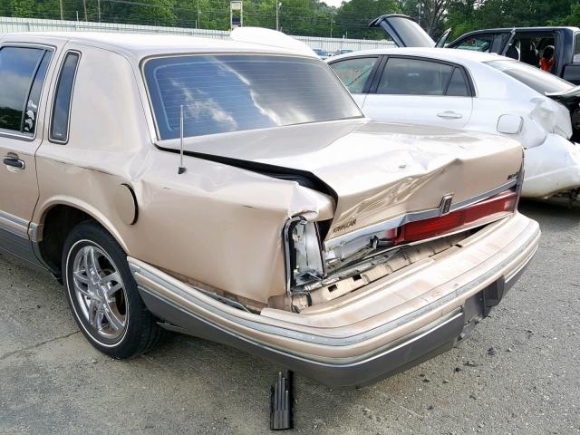 1LNLM83W9NY622973 - 1992 LINCOLN TOWN CAR C GOLD photo 9