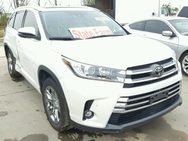 5TDYZRFH3KS295959 - 2019 TOYOTA HIGHLANDER WHITE photo 1