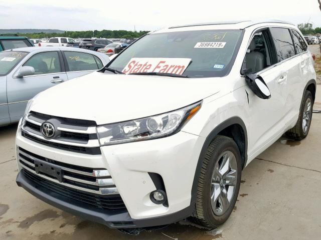 5TDYZRFH3KS295959 - 2019 TOYOTA HIGHLANDER WHITE photo 2