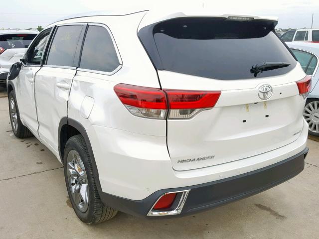 5TDYZRFH3KS295959 - 2019 TOYOTA HIGHLANDER WHITE photo 3