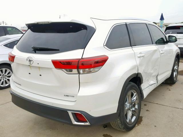 5TDYZRFH3KS295959 - 2019 TOYOTA HIGHLANDER WHITE photo 4