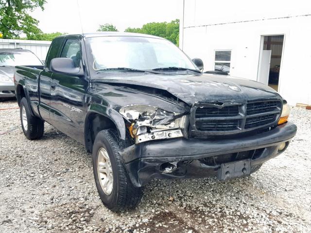 1B7GG22N51S149198 - 2001 DODGE DAKOTA BLACK photo 1