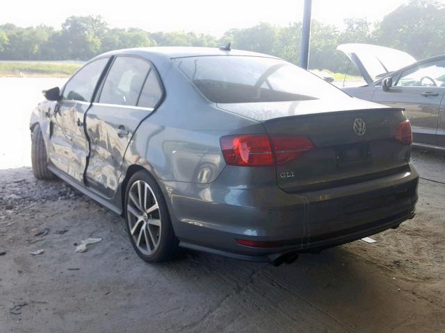 3VW4T7AJ3HM401542 - 2017 VOLKSWAGEN JETTA GLI GRAY photo 3