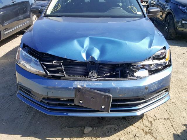 3VW2K7AJXFM327091 - 2015 VOLKSWAGEN JETTA BASE BLUE photo 9