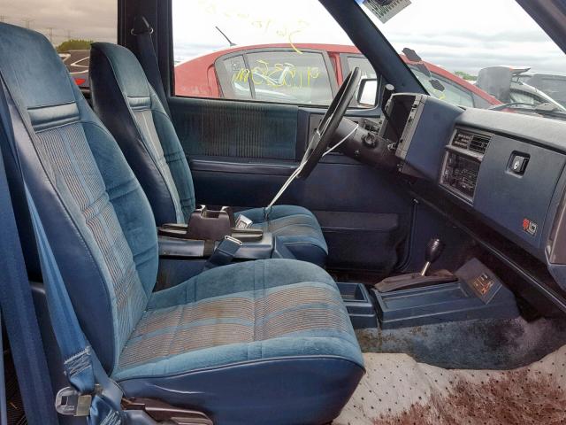 1GNDT13Z9M2275926 - 1991 CHEVROLET BLAZER S10 BLUE photo 5