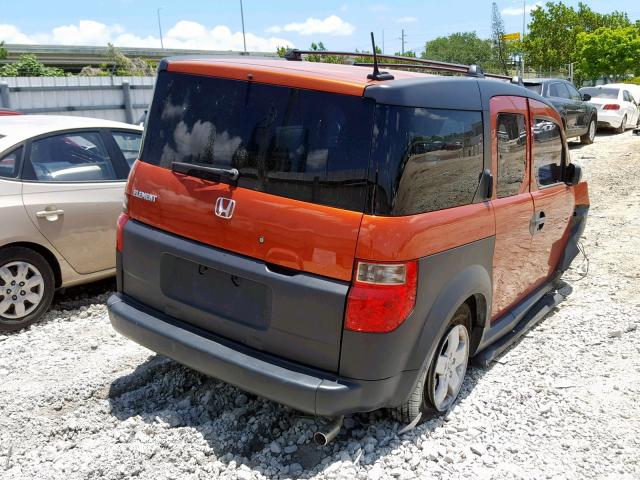 5J6YH18675L000622 - 2005 HONDA ELEMENT EX ORANGE photo 4