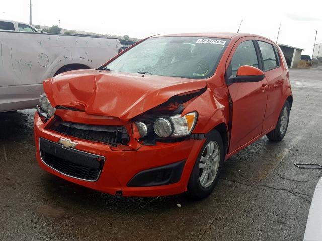 1G1JB6SH7C4122879 - 2012 CHEVROLET SONIC LS ORANGE photo 2