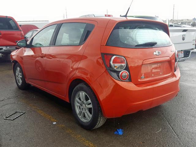 1G1JB6SH7C4122879 - 2012 CHEVROLET SONIC LS ORANGE photo 3