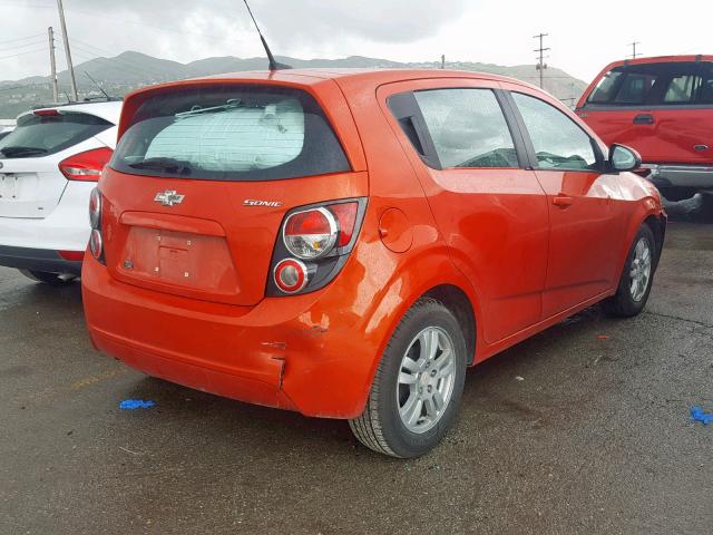 1G1JB6SH7C4122879 - 2012 CHEVROLET SONIC LS ORANGE photo 4