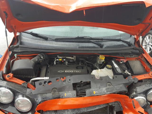 1G1JB6SH7C4122879 - 2012 CHEVROLET SONIC LS ORANGE photo 7