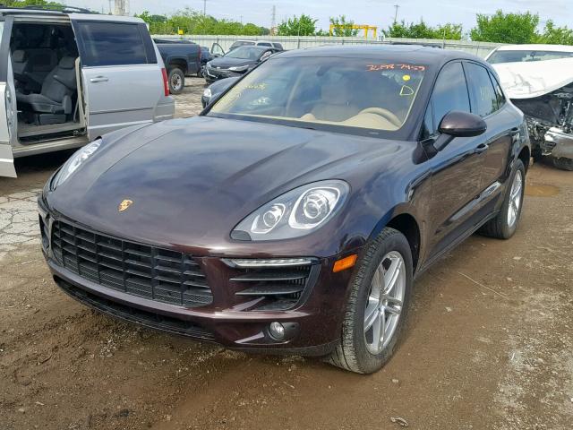 WP1AB2A57FLB61696 - 2015 PORSCHE MACAN S BURGUNDY photo 2