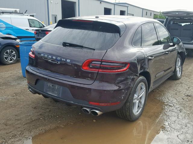 WP1AB2A57FLB61696 - 2015 PORSCHE MACAN S BURGUNDY photo 4