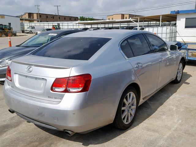 JTHBH96S965004640 - 2006 LEXUS GS 300 SILVER photo 4